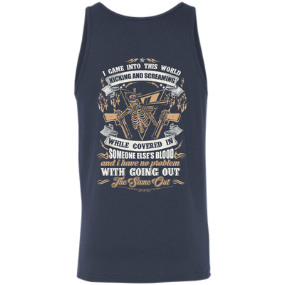 I Came Into This World Kicking and Screaming-T-Shirt & Hoodie-Unisex Tank-Navy
