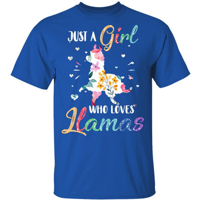 Just A Girl Who Loves Llamas Cute Llama Lover-T-Shirt & Hoodie-Classic T-Shirt-Royal
