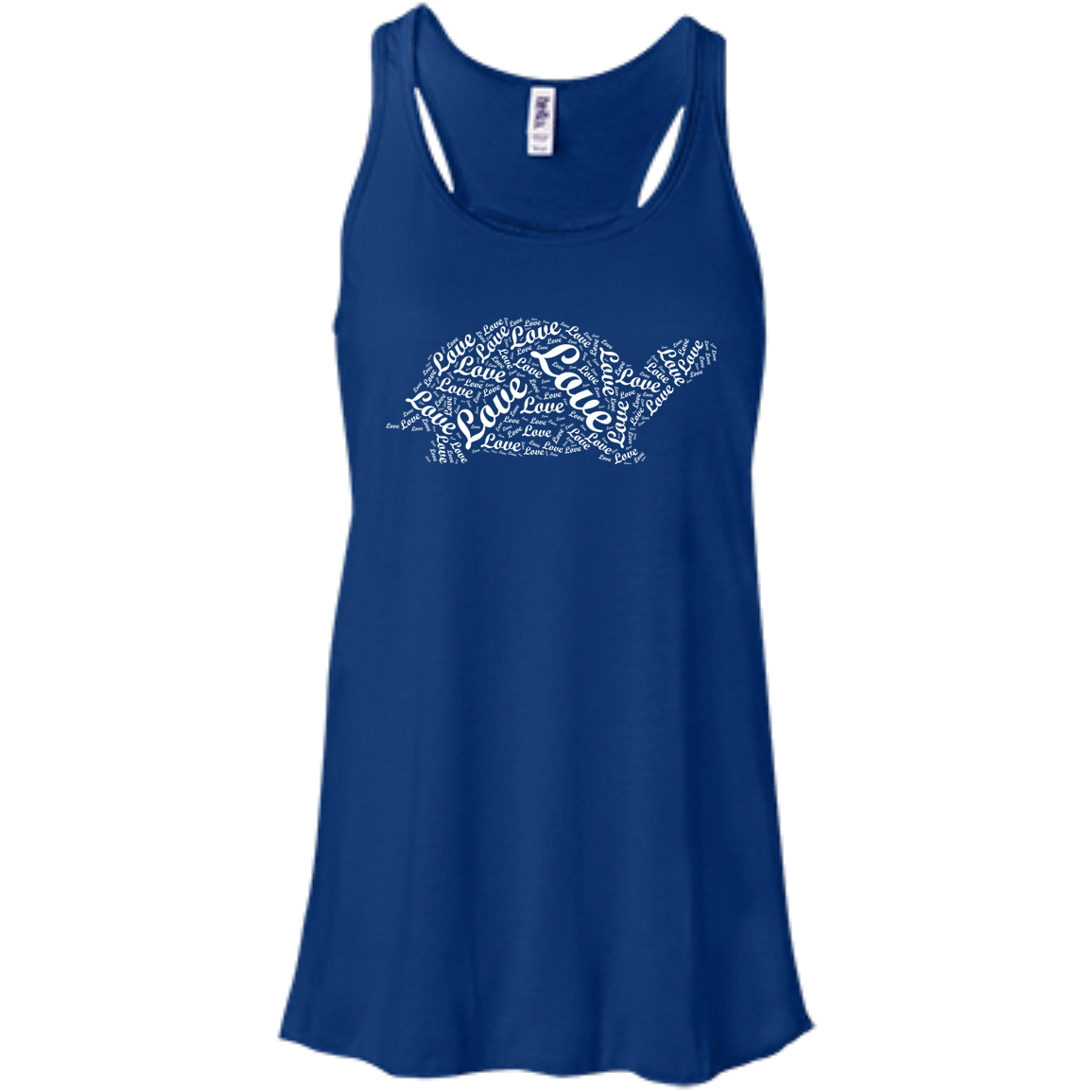 I Love Turtles-T-Shirt & Hoodie-Women's Flowy Racerback Tank-True Royal