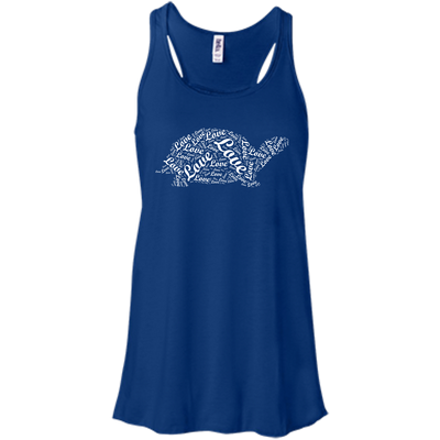 I Love Turtles-T-Shirt & Hoodie-Women's Flowy Racerback Tank-True Royal