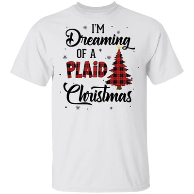 I'm Dreaming Of A Plaid Christmas Xmas Buffalo Plaid-T-Shirt & Sweatshirt-Classic T-Shirt-White