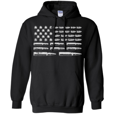 Rifle American Flag Gun Rights-T-Shirt & Hoodie-Pullover Hoodie-Black