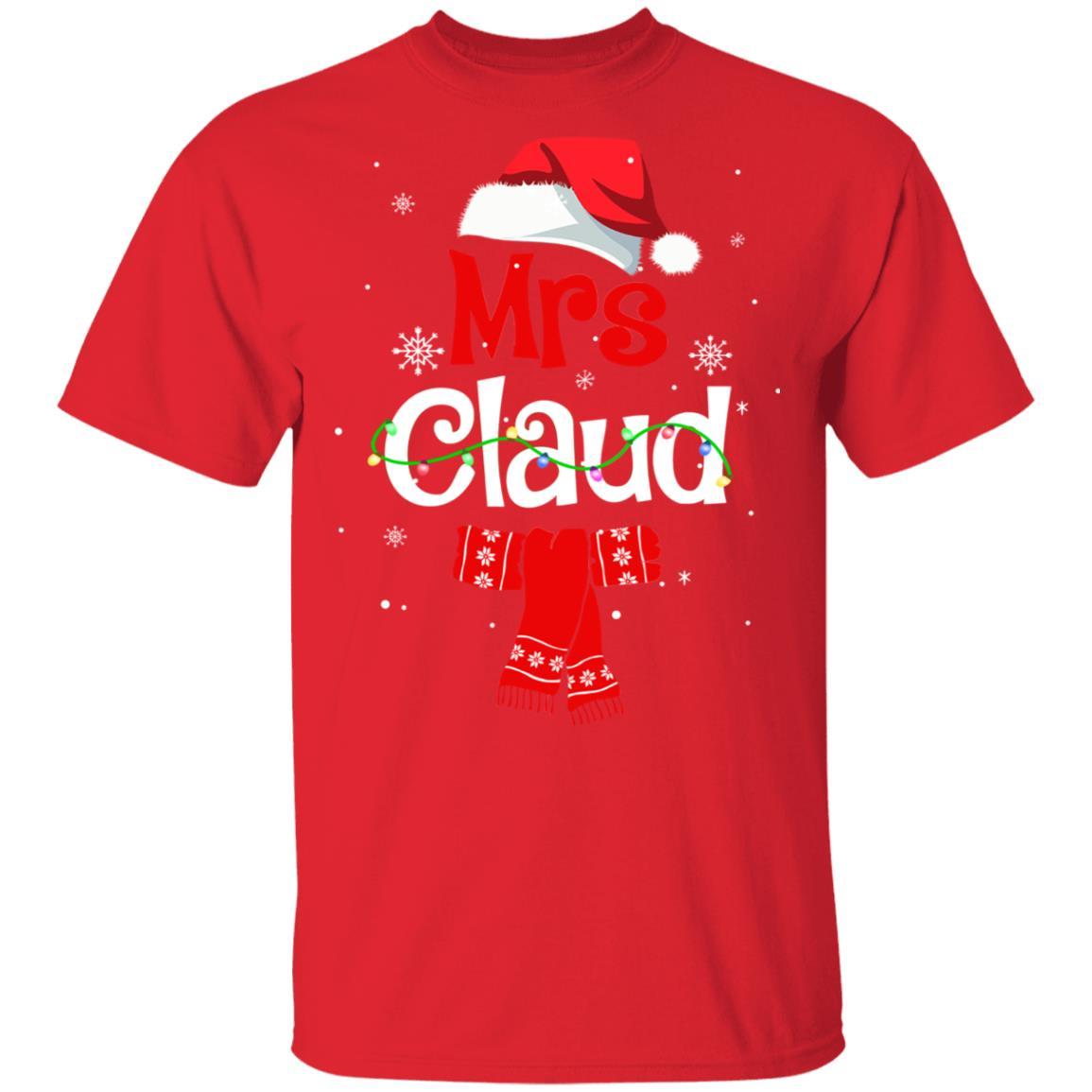 Mrs Claus Daddy Claus Mama Claus Family Pajamas Christmas-T-Shirt & Sweatshirt-Classic T-Shirt-Red