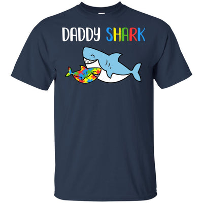 Daddy Shark Support Autism Awareness For Child-T-Shirt & Hoodie-Classic T-Shirt-Navy