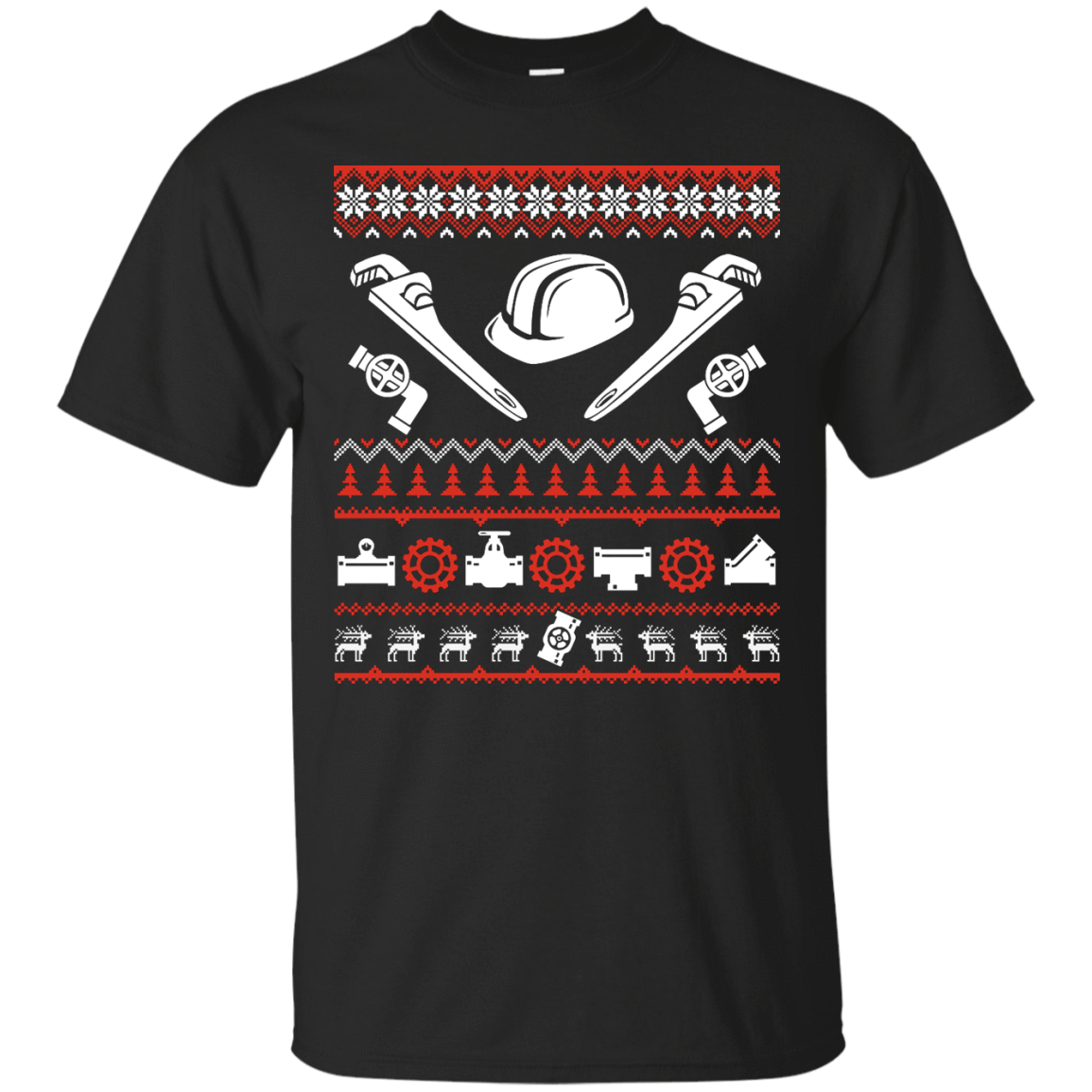 Pipefitter Christmas Sweater-T-Shirt & Hoodie-Classic T-Shirt-Black