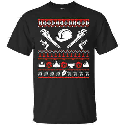Pipefitter Christmas Sweater-T-Shirt & Hoodie-Classic T-Shirt-Black