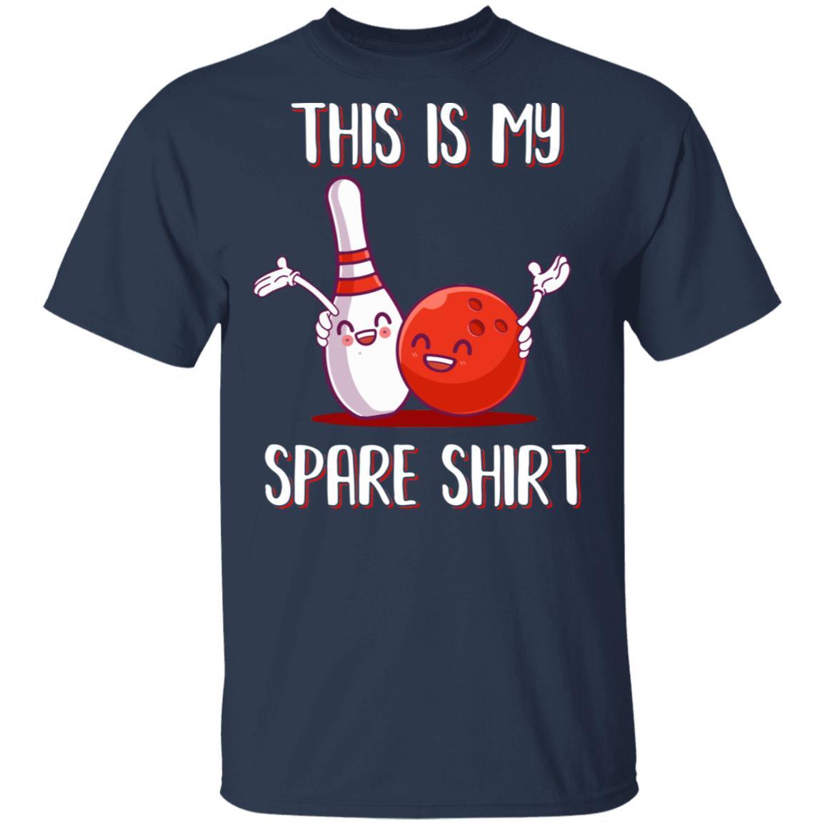 Funny Bowling For Men Women Boys Girls This Is My Spare-T-Shirt & Hoodie-Classic T-Shirt-Navy
