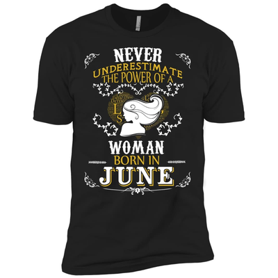 A Woman Born In JUNE-T-Shirt & Hoodie-Premium T-Shirt-Black