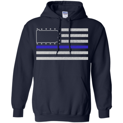 Pennsylvania Thin Blue Line Police State-T-Shirt & Hoodie-Pullover Hoodie-Navy