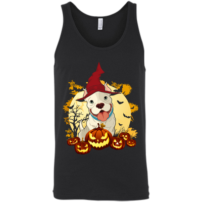Pitbull Halloween Pumpkin-T-Shirt & Hoodie-Unisex Tank-Black
