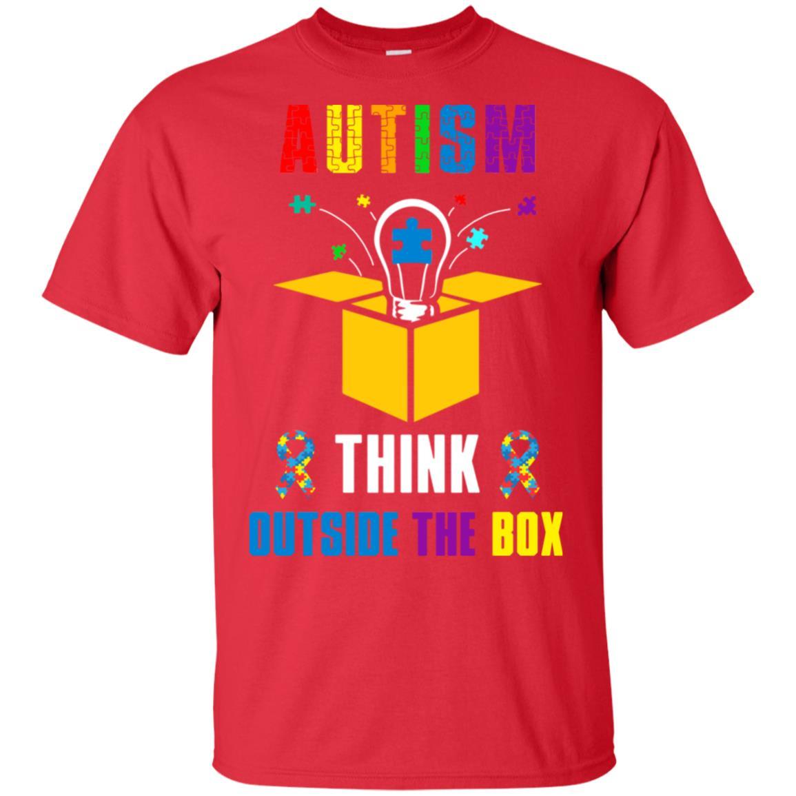 Autism Think Outside The Box Autism Awareness-T-Shirt & Hoodie-Classic T-Shirt-Red