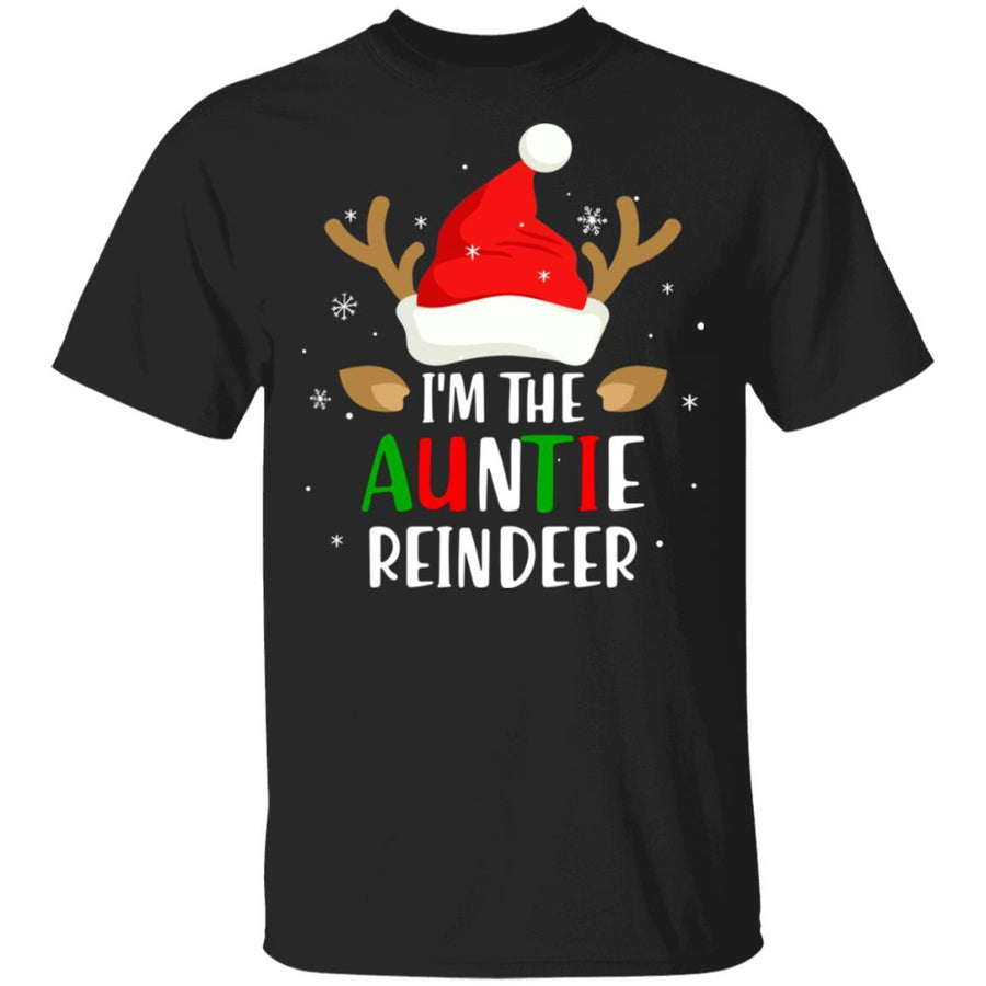 I'm The Auntie Reindeer Matching Family Christmas-T-Shirt & Sweatshirt-Classic T-Shirt-Black