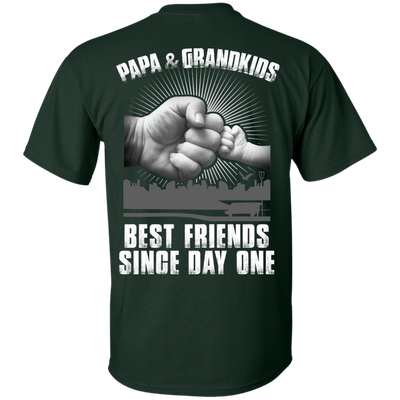 Papa And Grandkids Best Friends Single Day One-T-Shirt & Hoodie-Classic T-Shirt-Forest Green