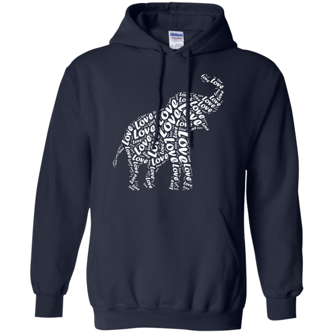 I Love Elephant-T-Shirt & Hoodie-Pullover Hoodie-Navy