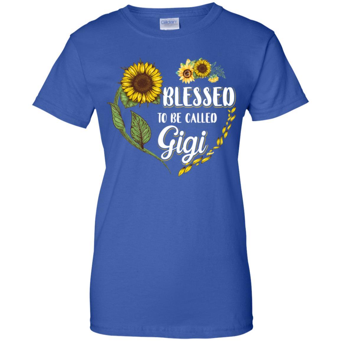 Blessed To Be Called Gigi Sunflower Mothers Day Gift-T-Shirt & Tank Top-Women's T-Shirt-Royal