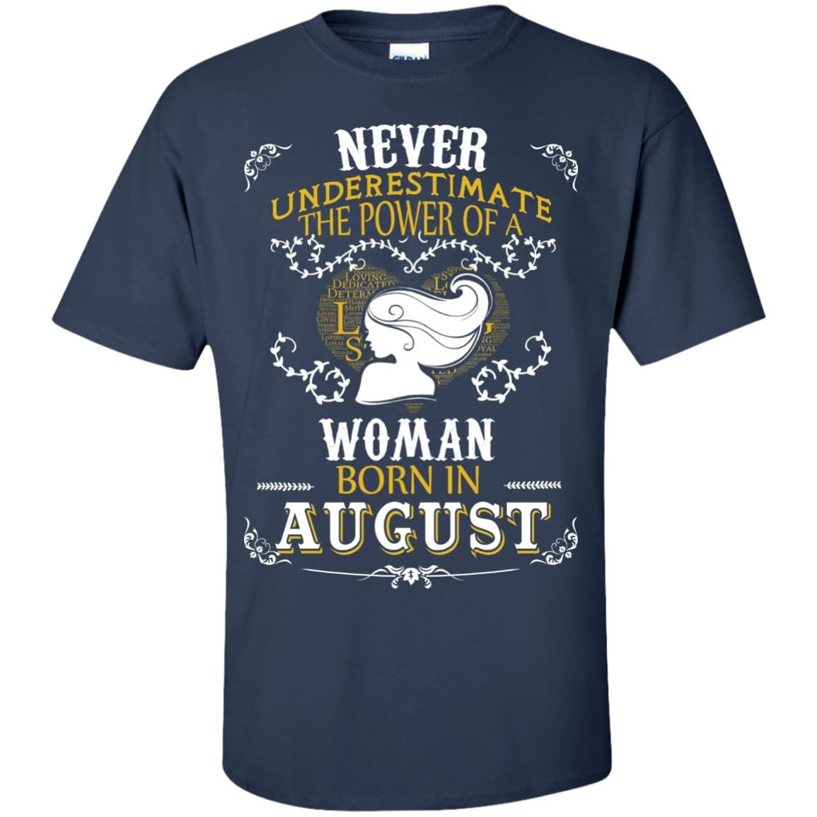 A Woman Born In AUGUST-T-Shirt & Hoodie-Classic T-Shirt-Navy