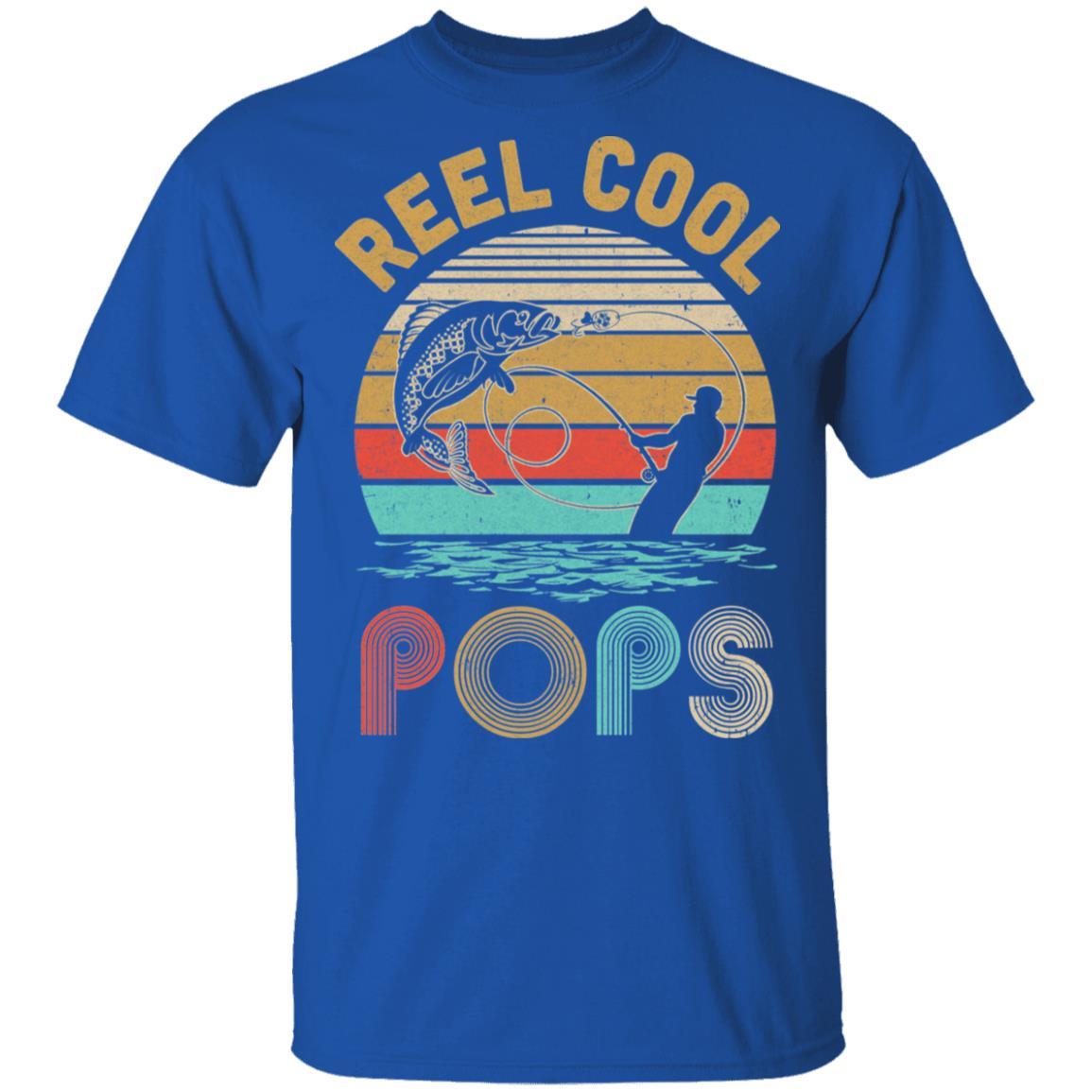 Vintage Reel Cool Pops Fish Fishing Father's Day Gift-T-Shirt & Hoodie-Classic T-Shirt-Royal