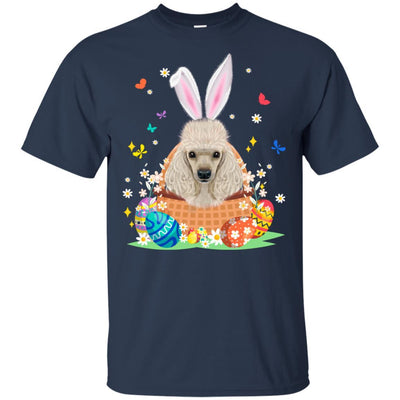 Poodle Bunny Hat Rabbit Easter Eggs-T-Shirt & Hoodie-Classic T-Shirt-Navy