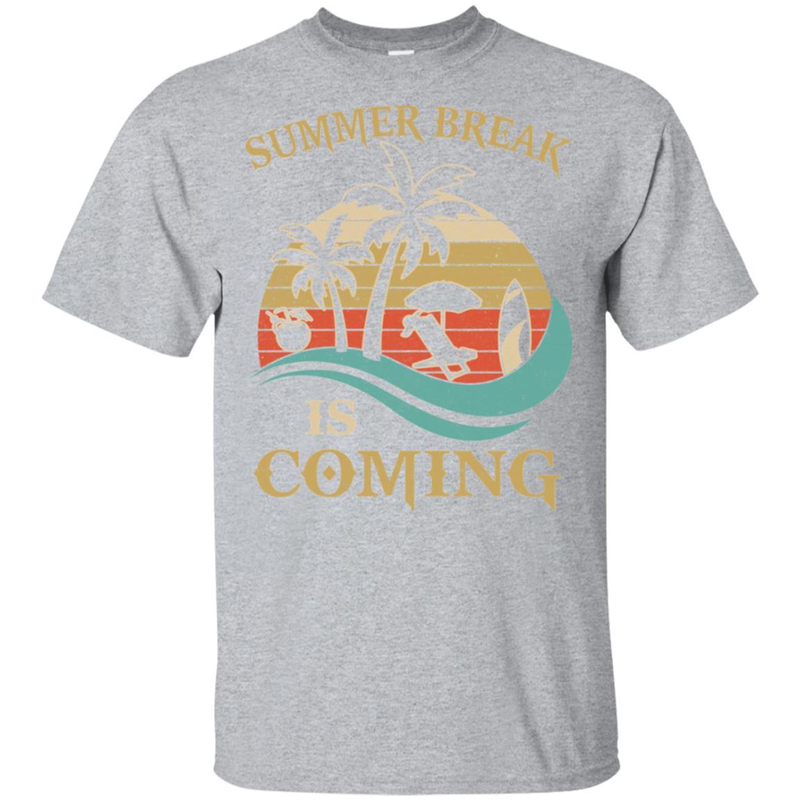 Summer Break Is Coming Funny Teachers Students Gifts-T-Shirt & Hoodie-Classic T-Shirt-Sport Grey