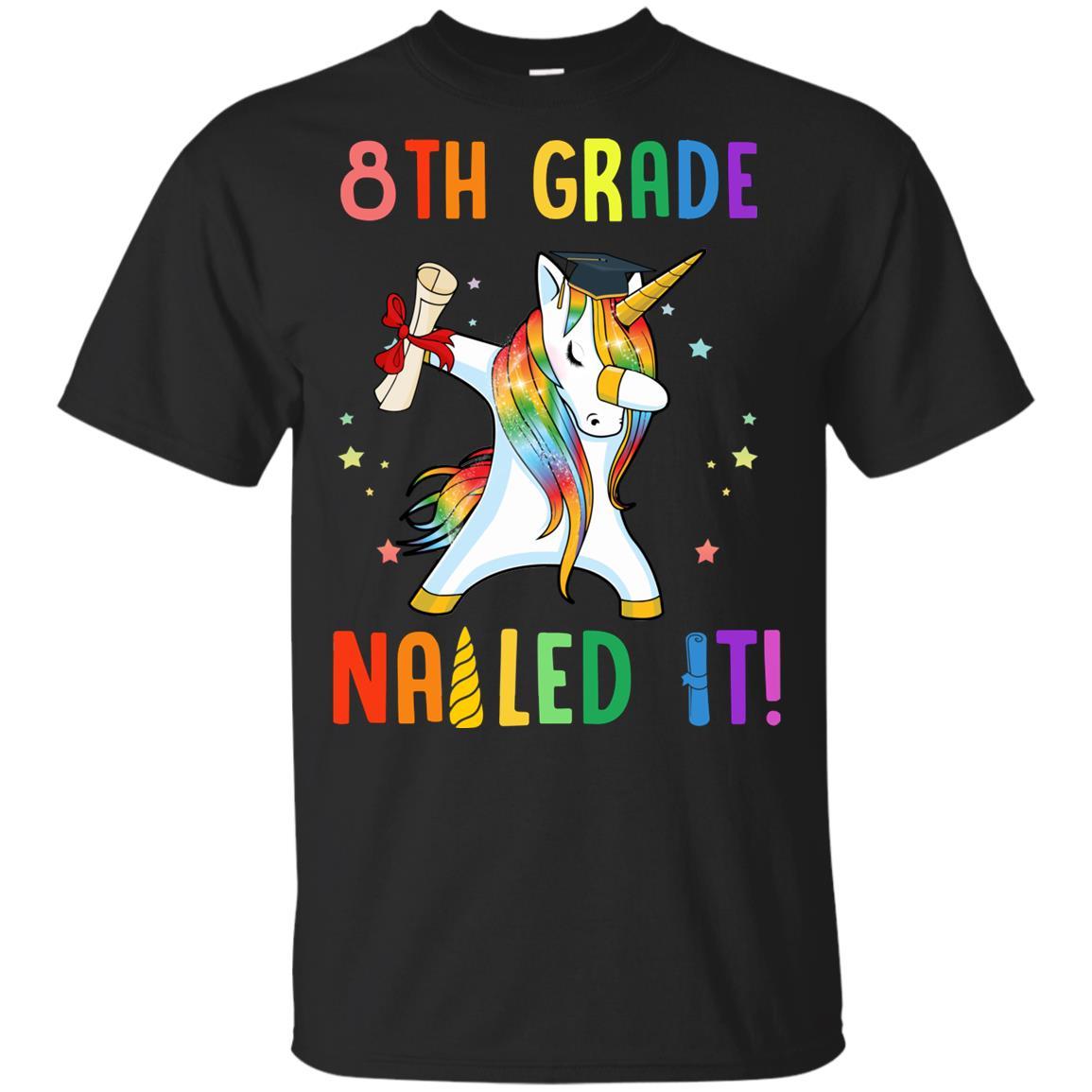 Dabbing 8th Grade Unicorn Nailed It Graduation Class Of 2022 Youth