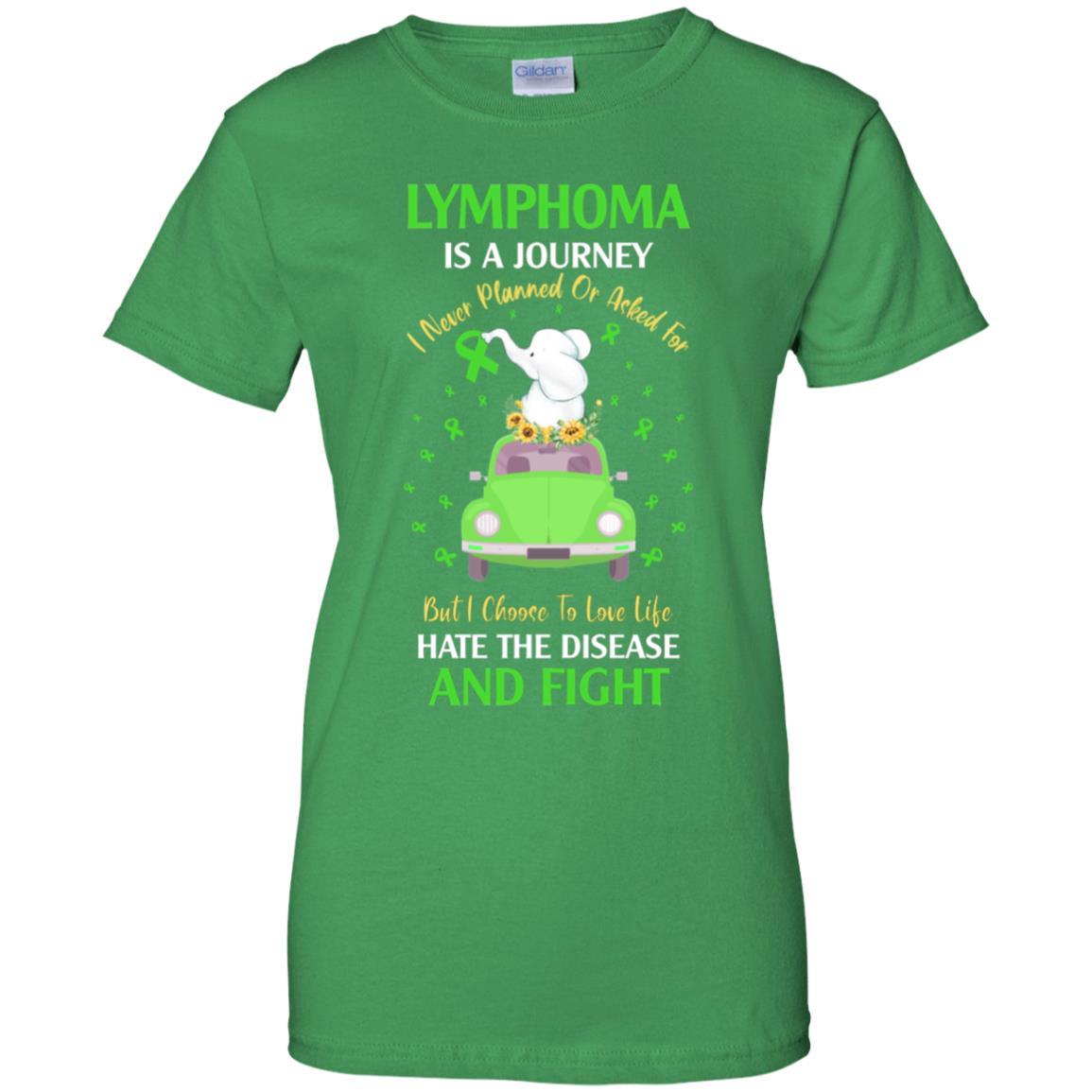 Lymphoma Awareness Is A Journey-T-Shirt & Hoodie-Women's T-Shirt-Irish Green