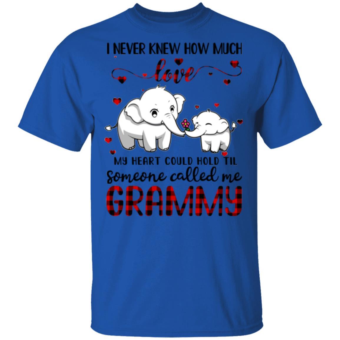 Someone Called Me Grammy Elephant Red Plaid Mother's Day-T-Shirt & Hoodie-Classic T-Shirt-Royal