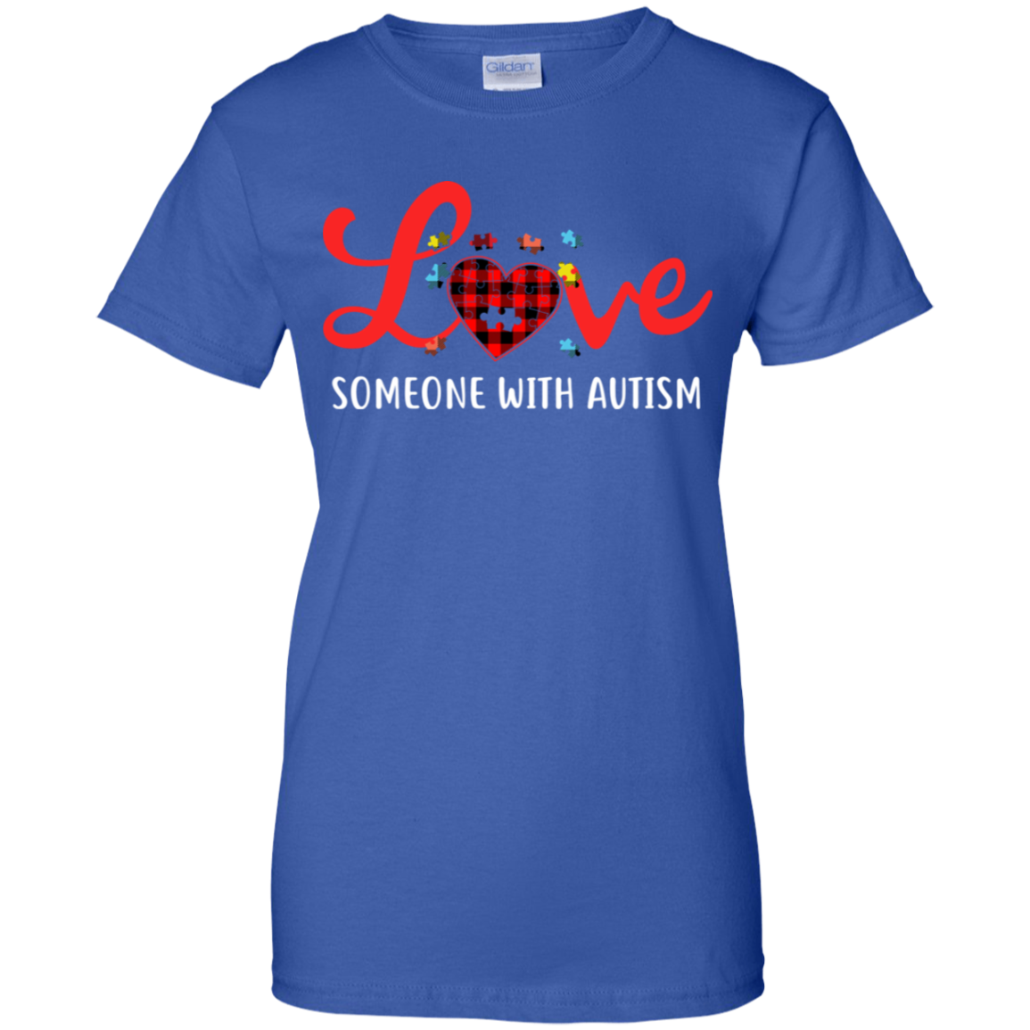 Love Someone With Autism-T-Shirt & Hoodie-Women's T-Shirt-Royal