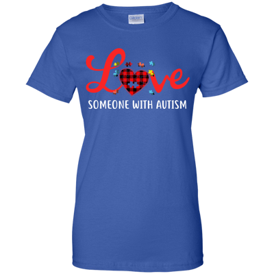 Love Someone With Autism-T-Shirt & Hoodie-Women's T-Shirt-Royal