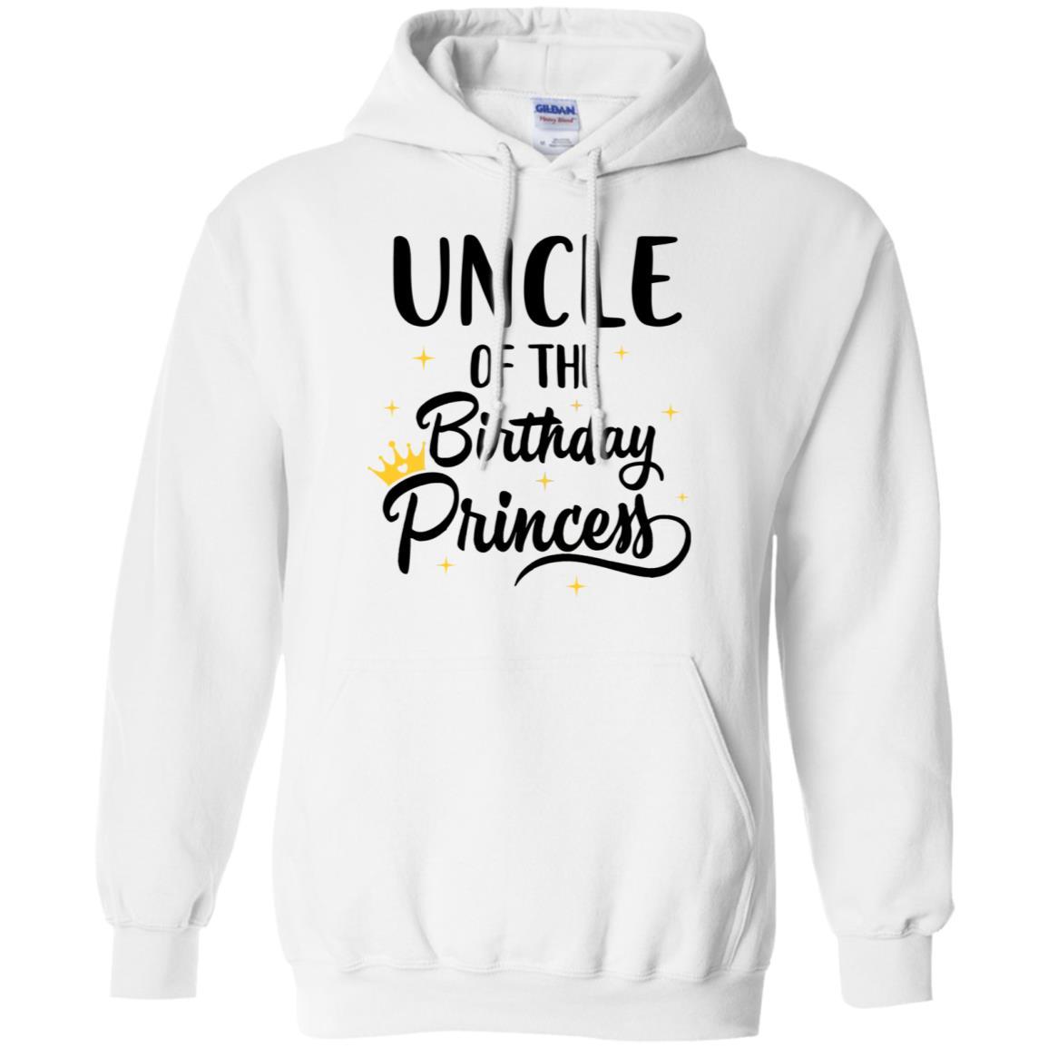 Uncle Of The Birthday Princess Matching Family Party-T-Shirt & Hoodie-Pullover Hoodie-White