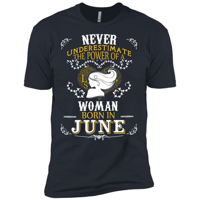 A Woman Born In JUNE-T-Shirt & Hoodie-Premium T-Shirt-Indigo