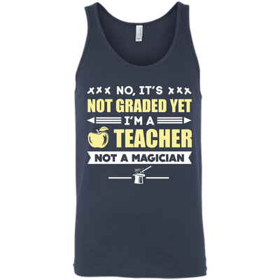 I'm A Teacher Not A Magician-T-Shirt & Hoodie-Unisex Tank-Navy