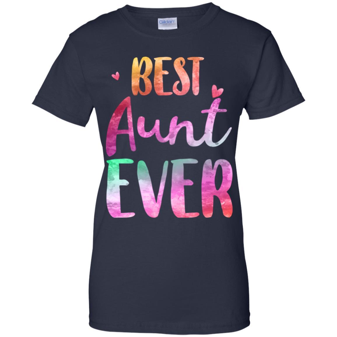 Best Aunt Ever Cute Funny Mothers Day Gift-T-Shirt & Tank Top-Women's T-Shirt-Navy