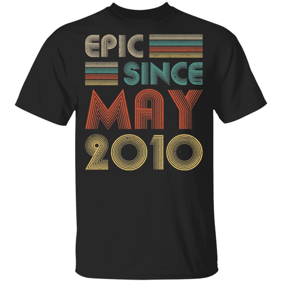 Epic Since May 2010 Vintage 11th Birthday Gifts Youth-Youth Shirt-Youth T-Shirt-Black