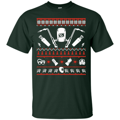 Welder Christmas Sweater-T-Shirt & Hoodie-Classic T-Shirt-Forest Green