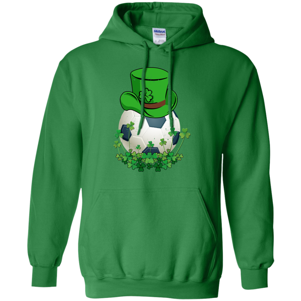 Shamrock Soccer Leprechaun St Patricks Day-T-Shirt & Hoodie-Pullover Hoodie-Irish Green