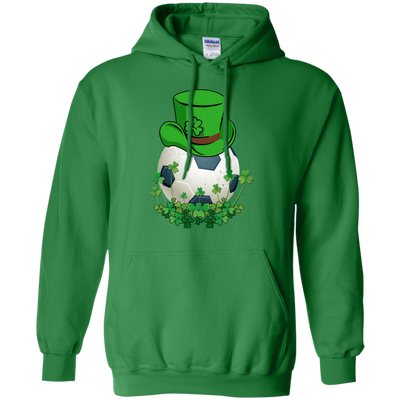 Shamrock Soccer Leprechaun St Patricks Day-T-Shirt & Hoodie-Pullover Hoodie-Irish Green