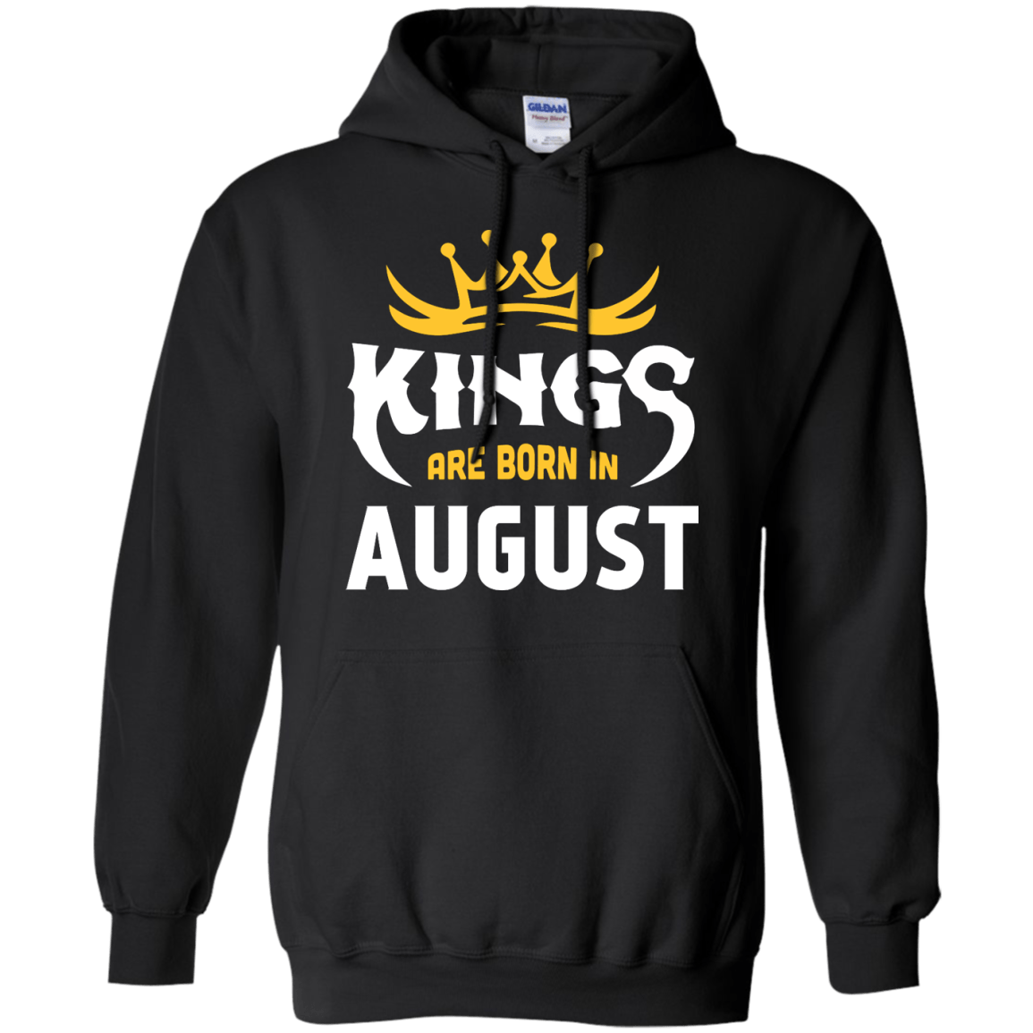 Kings Are Born In August-T-Shirt & Hoodie-Pullover Hoodie-Black