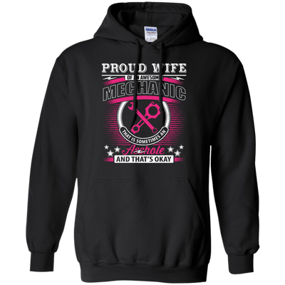 Proud Wife Of An Awesome Mechanic-T-Shirt & Hoodie-Pullover Hoodie-Black