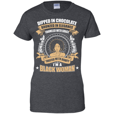 Toasted With Beauty I'm A Black Woman-T-Shirt & Hoodie-Women's T-Shirt-Dark Heather