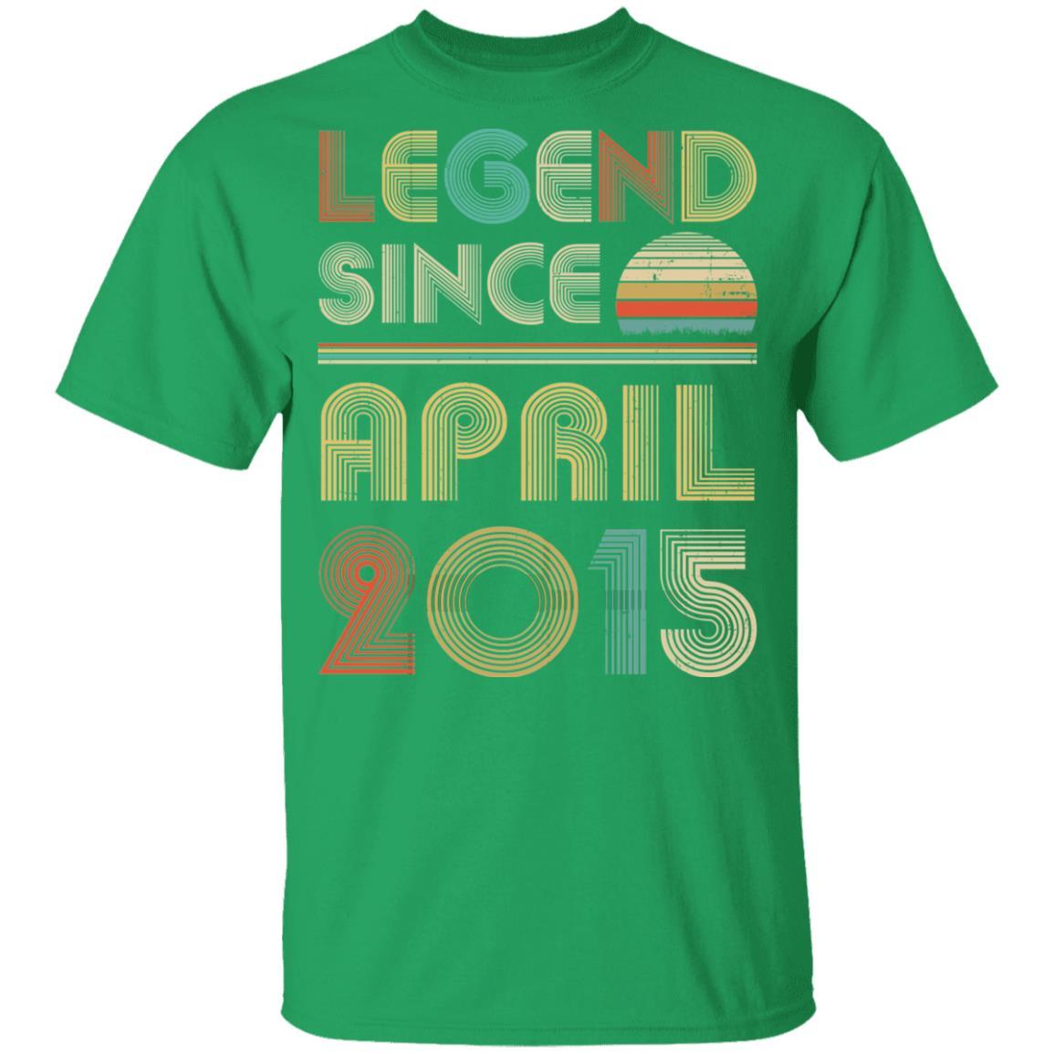Legend Since April 2015 Vintage 6th Birthday Gifts Youth-Youth Shirt-Youth T-Shirt-Irish Green