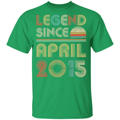 Legend Since April 2015 Vintage 6th Birthday Gifts Youth-Youth Shirt-Youth T-Shirt-Irish Green