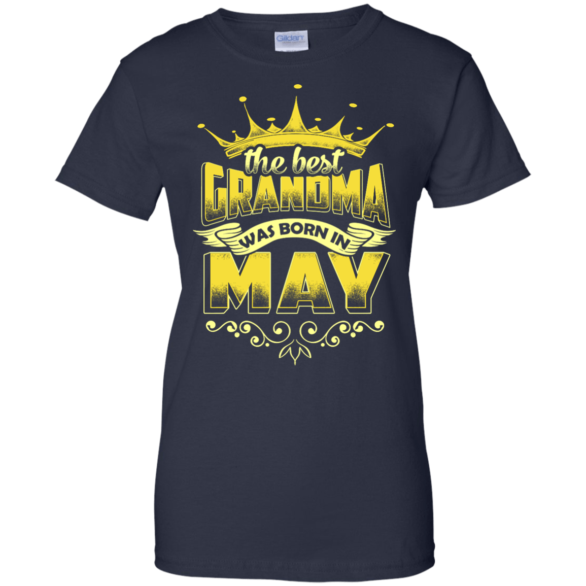The Best Grandma Was Born In May-T-Shirt & Hoodie-Women's T-Shirt-Navy