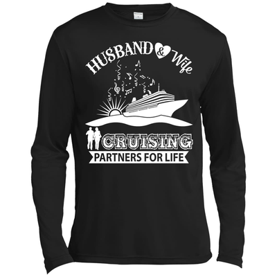 Husband And Wife Cruising Partners For Life-T-Shirt & Hoodie-Long Sleeve T-Shirt-Black