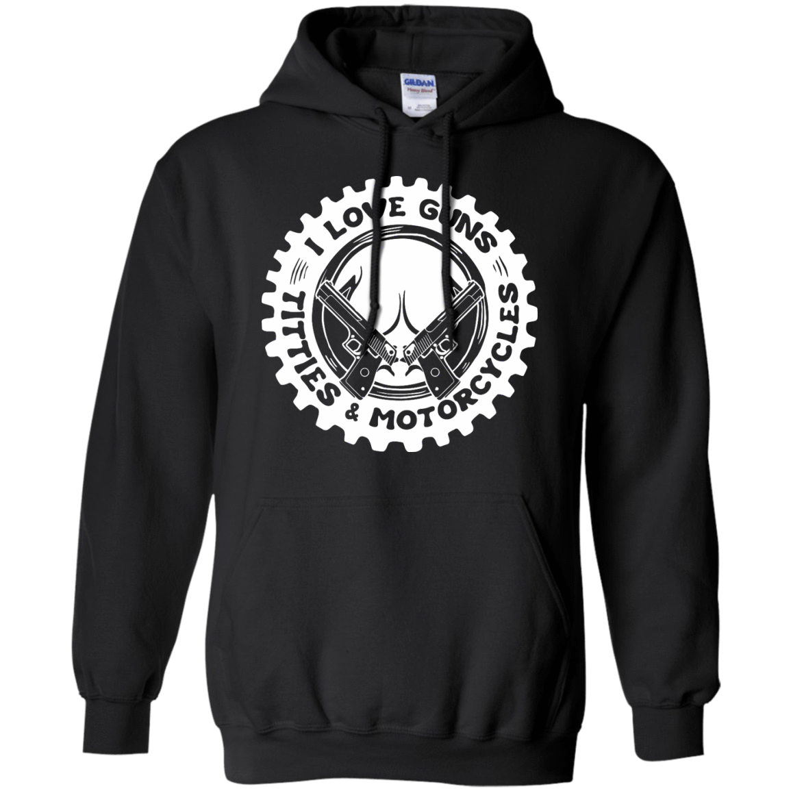 I Love Guns Titties Motorcycles-T-Shirt & Hoodie-Pullover Hoodie-Black