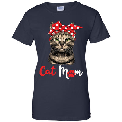 Funny Cat Mom For Cat Lovers Mothers Day Gift-T-Shirt & Tank Top-Women's T-Shirt-Navy