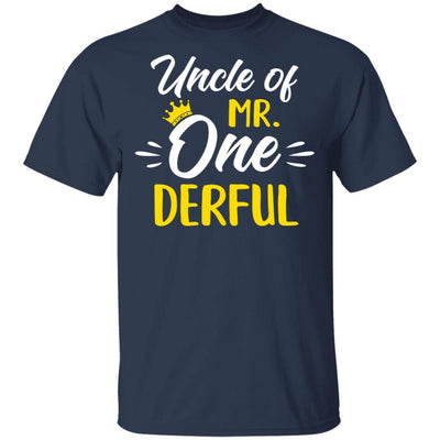 Uncle Of Mr Onederful 1st Birthday Party Costumes Gifts-T-Shirt & Hoodie-Classic T-Shirt-Navy