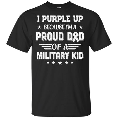 I Purple Up Proud Dad Of A Military Kid Child-T-Shirt & Hoodie-Classic T-Shirt-Black