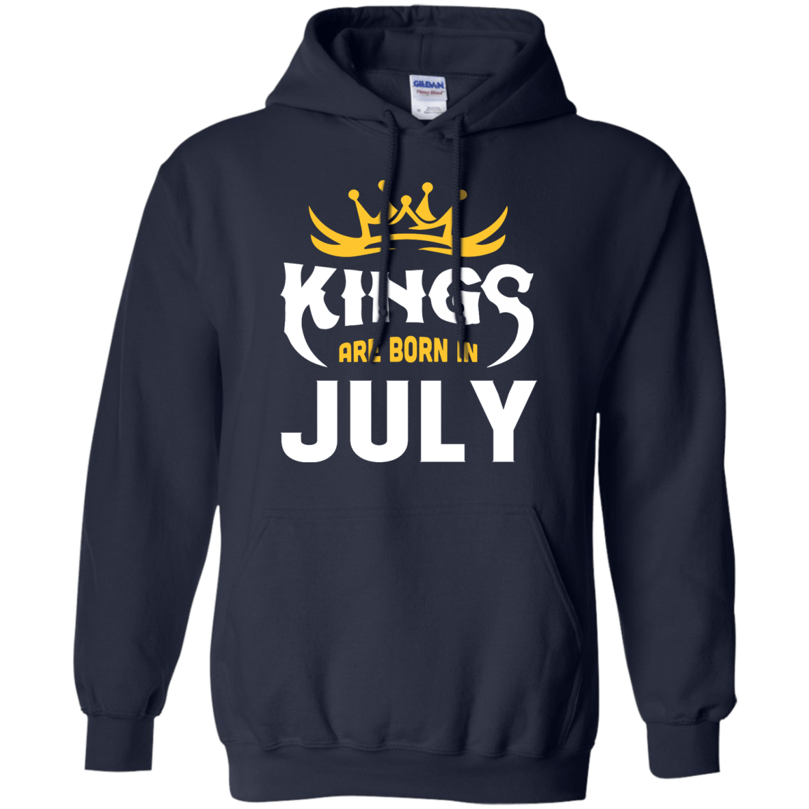 Kings Are Born In July-T-Shirt & Hoodie-Pullover Hoodie-Navy