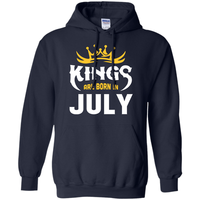 Kings Are Born In July-T-Shirt & Hoodie-Pullover Hoodie-Navy