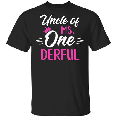 Uncle Of Ms Onederful 1st Birthday Party Costumes Gifts-T-Shirt & Hoodie-Classic T-Shirt-Black